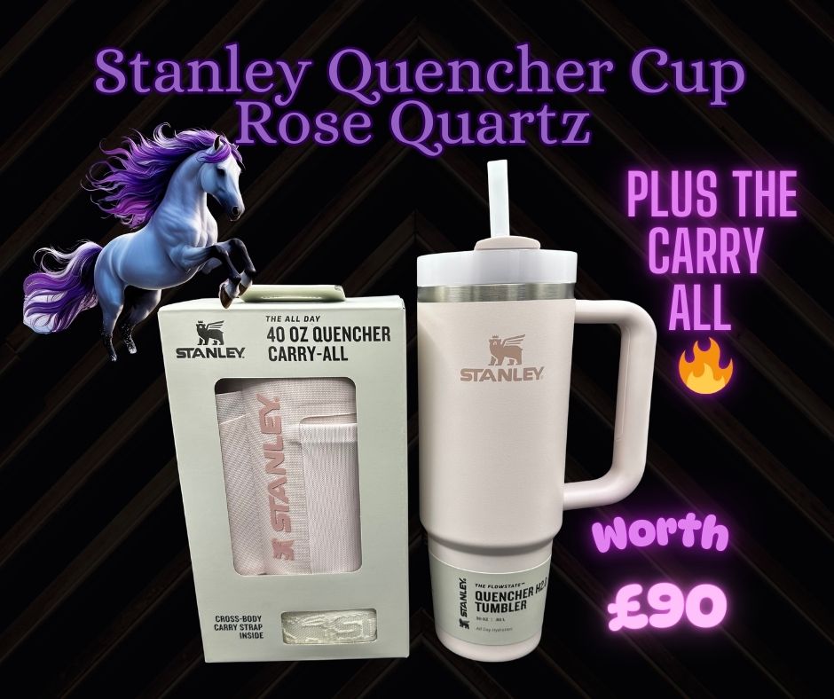 Won Stanley Quencher Cup Rose Quartz with Rose Cross-Body Carry All 🌹