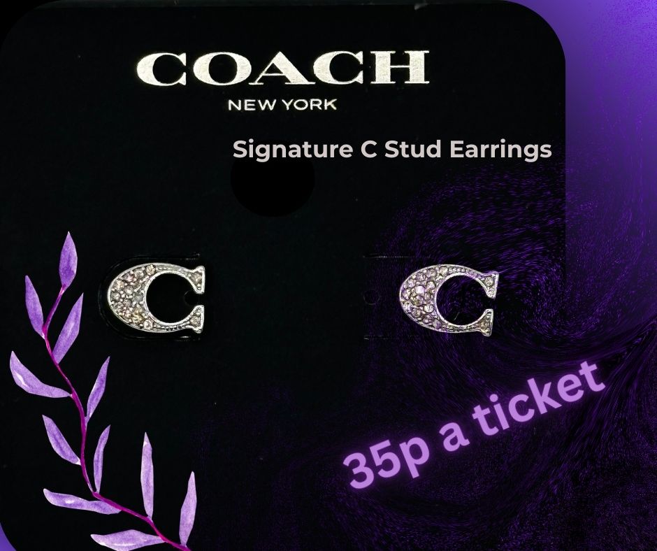 Won COACH Signature C Stud Earrings mini comp 🔥